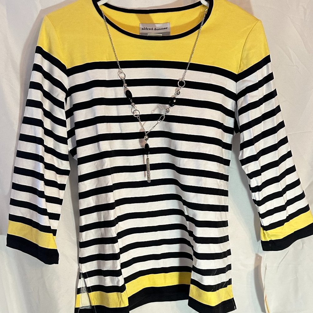 Alfred Dunner - Southern Charm - Top - Petite Small - with Necklace
